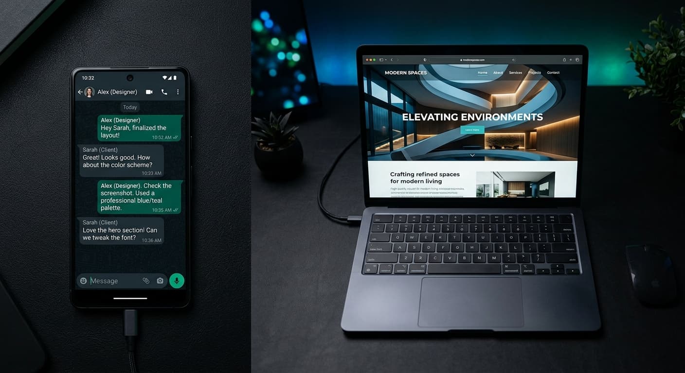 WhatsApp to live website — our design workflow